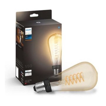 LED Dimmable bulb Philips Hue WHITE FILAMENT ST72 E27/7W/230V 2100K