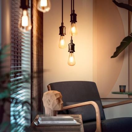 LED Dimmable bulb Philips Hue WHITE FILAMENT ST72 E27/7W/230V 2100K