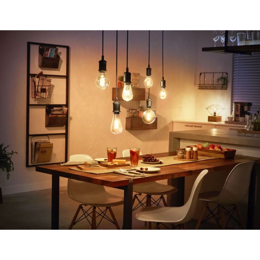 LED Dimmable bulb Philips Hue WHITE FILAMENT ST72 E27/7W/230V 2100K