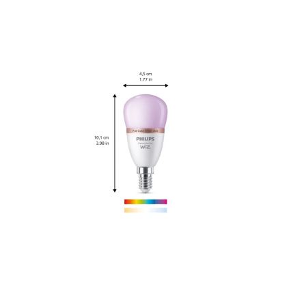 Philips SMART P45 E14 RGB Dimmable LED Bulb, 4.9W/230V, 2200-6500K, CRI 90