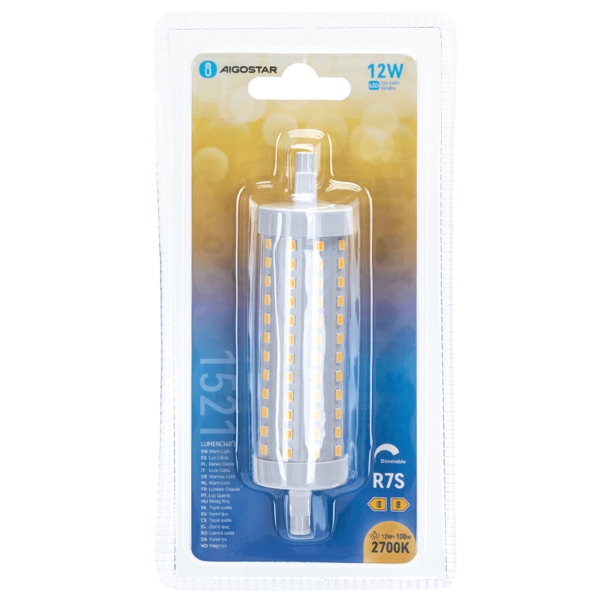 LED Dimmable bulb R7s/12W/230V 2700K - Aigostar