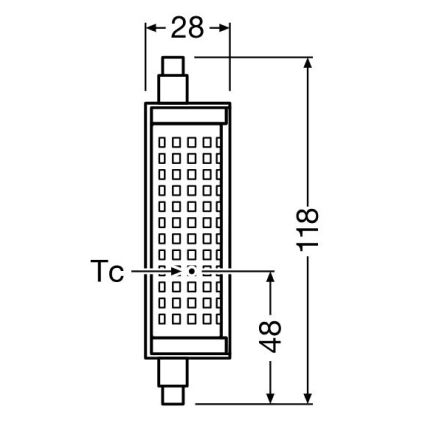 LED Dimmable bulb R7s/18,2W/230V 2700K 118 mm - Osram