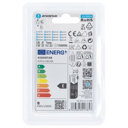 LED Dimmable bulb R7s/8W/230V 2700K - Aigostar