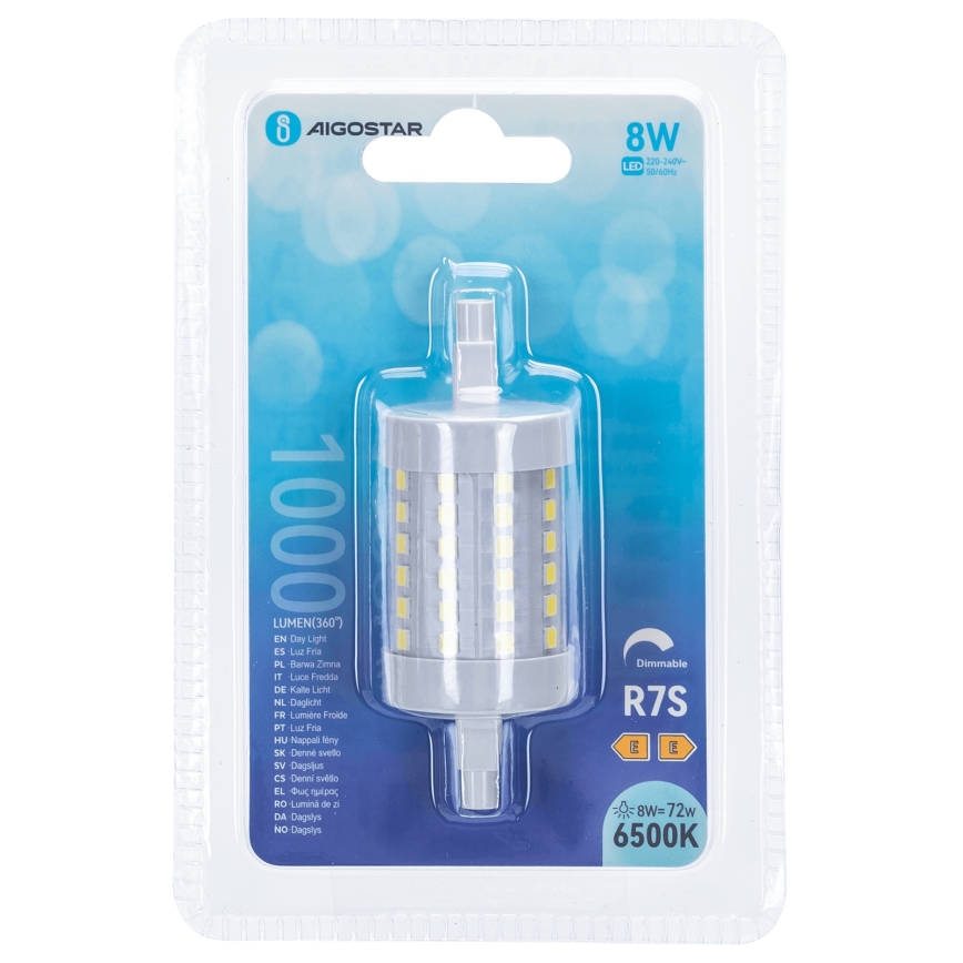 LED Dimmable bulb R7s/8W/230V 6500K - Aigostar