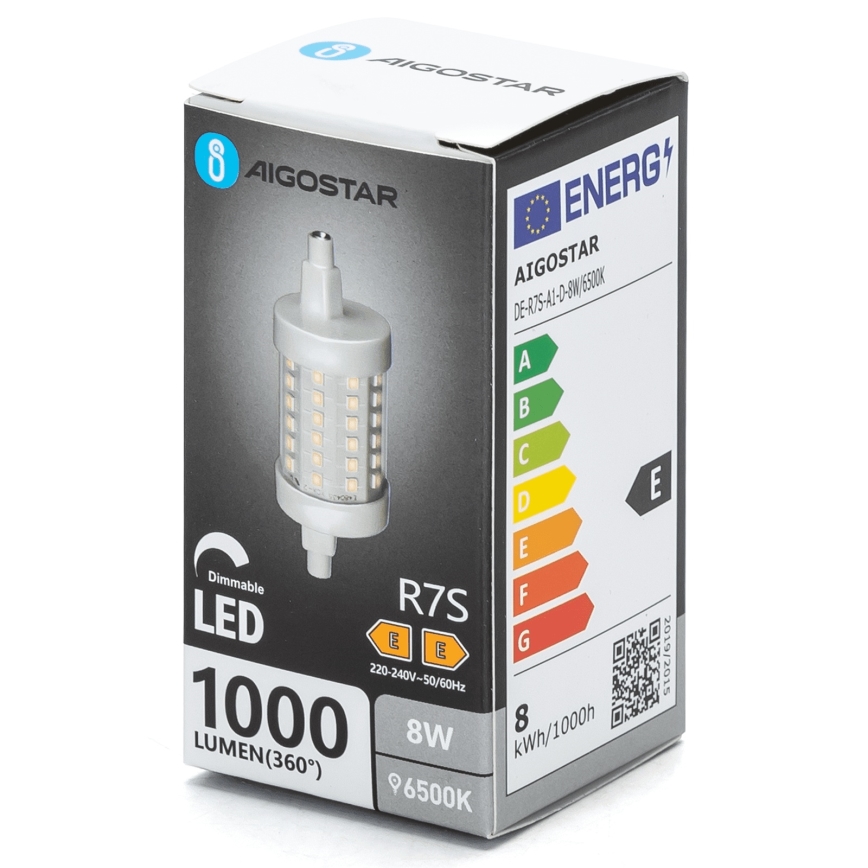 LED Dimmable bulb R7s/8W/230V 6500K - Aigostar