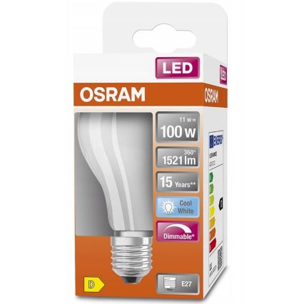 LED Dimmable bulb RETROFIT A60 E27/11W/230V 4000K - Osram