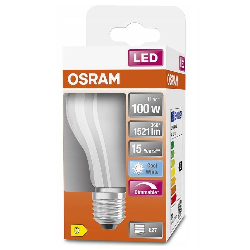 LED Dimmable bulb RETROFIT A60 E27/11W/230V 4000K - Osram