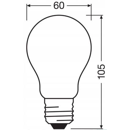 LED Dimmable bulb RETROFIT A60 E27/11W/230V 4000K - Osram