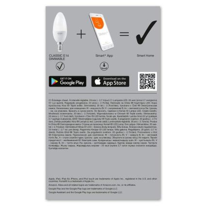 LED Dimmable bulb SMART+ E14/5W/230V 2700K Wi-Fi - Ledvance