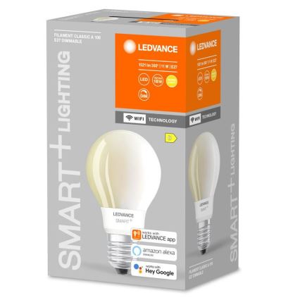 LED Dimmable bulb SMART+ FILAMENT E27/11W/230V 2700K Wi-Fi - Ledvance