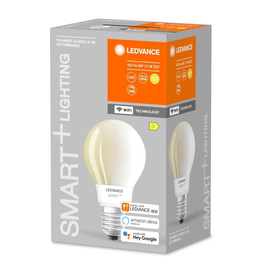 LED Dimmable bulb SMART+ FILAMENT E27/11W/230V 2700K Wi-Fi - Ledvance