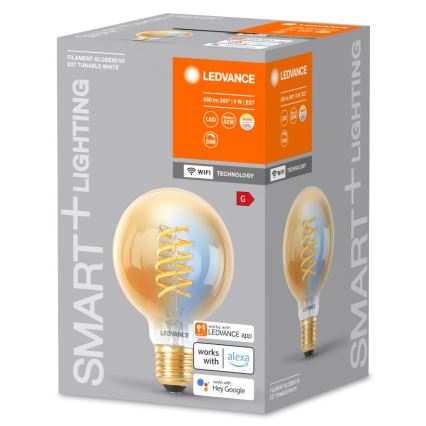 LED Dimmable bulb SMART+ FILAMENT GLOBE G80 E27/8W/230V 2200-5000K Wi-Fi - Ledvance