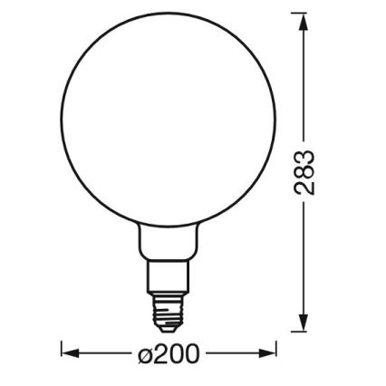 LED Dimmable bulb SMART+ GLOBE G200 E27/6W/230V 2500K Wi-Fi - Ledvance