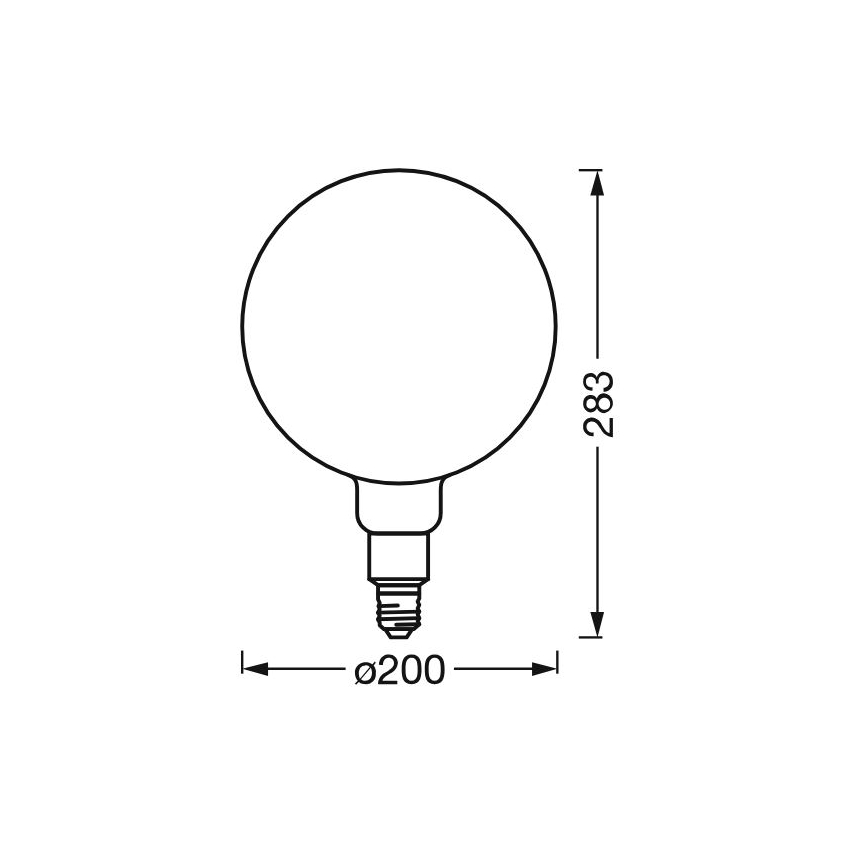LED Dimmable bulb SMART+ GLOBE G200 E27/6W/230V 2500K Wi-Fi - Ledvance