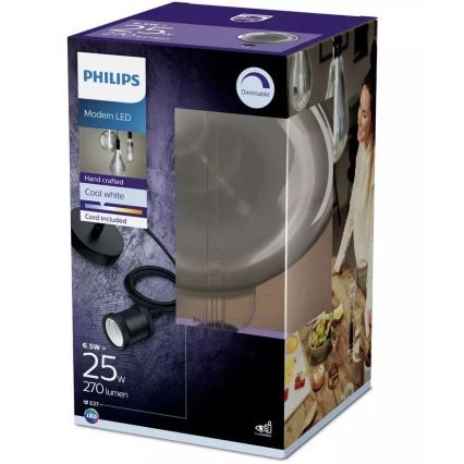 LED Dimmable bulb SMOKY VINTAGE Philips E27/6,5W/230V 4000K