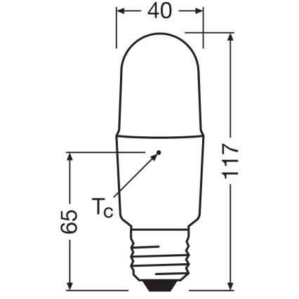LED Dimmable Bulb STICK E27/11W/230V 4000K CRI 90 - Osram