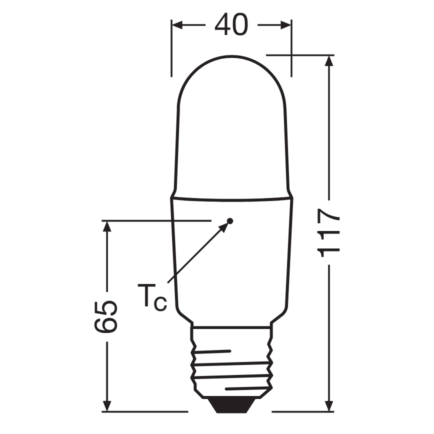 LED Dimmable Bulb STICK E27/11W/230V 4000K CRI 90 - Osram