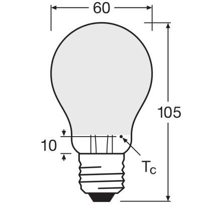 LED Dimmable Bulb SUPERSTAR CLASSIC A60 E27/4,8W/230V 4000K - Osram