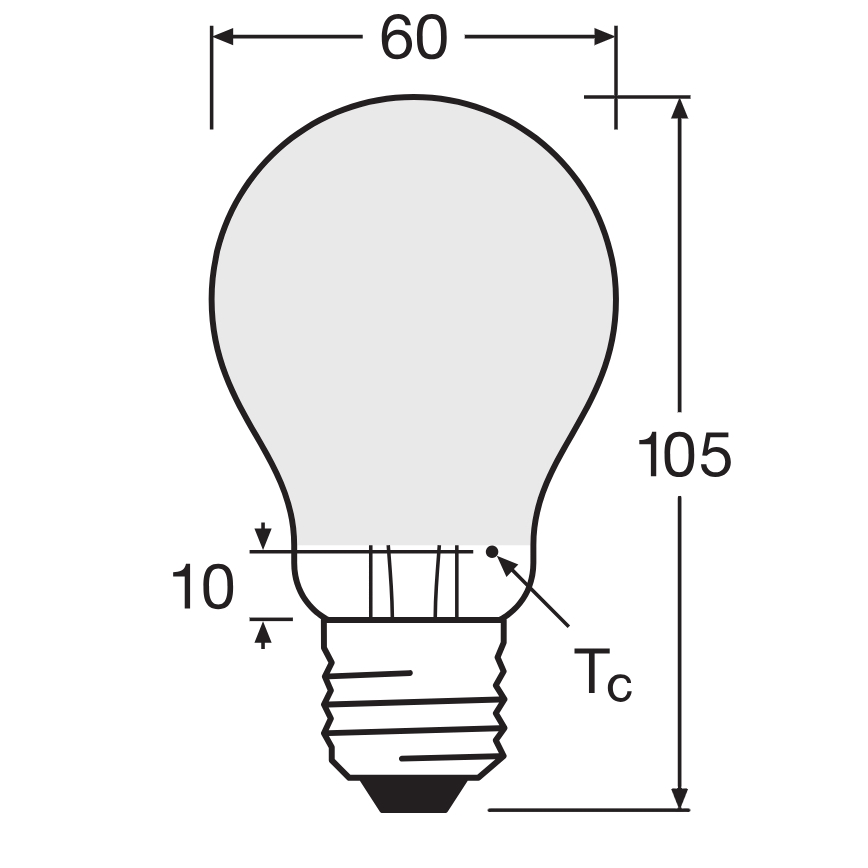 LED Dimmable Bulb SUPERSTAR CLASSIC A60 E27/4,8W/230V 4000K - Osram