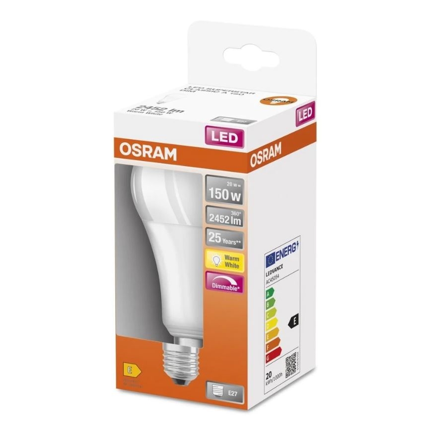 LED Dimmable bulb SUPERSTAR E27/20W/230V 2700K - Osram