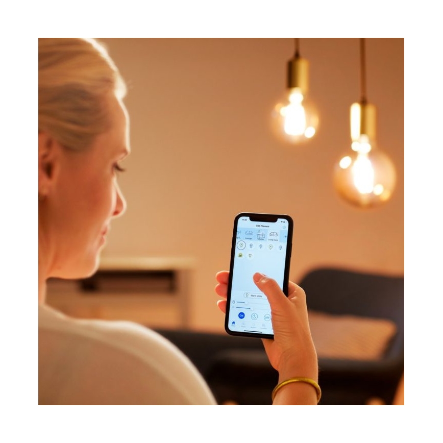 LED Dimmable bulb VINTAGE FILAMENT C35 E14/4,9W/230V 2000-5000K CRI 90 Wi-Fi - WiZ