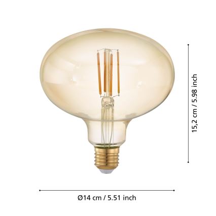 LED Dimmable bulb VINTAGE E27/4W/230V 2200K - Eglo 12596