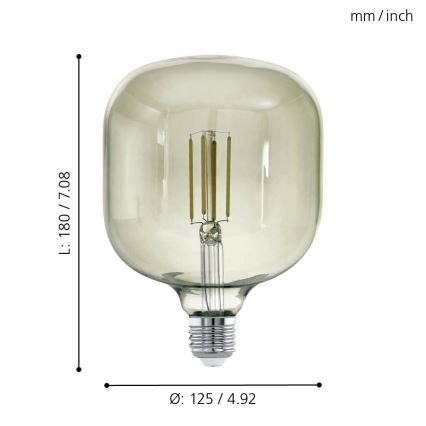 LED Dimmable bulb VINTAGE E27/4W/230V 3000K  - Eglo 12597