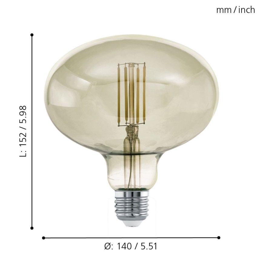 LED Dimmable bulb VINTAGE E27/4W/230V 3000K - Eglo 12599