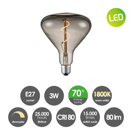 LED Dimmable bulb VINTAGE EDISON E27/3W/230V 1800K