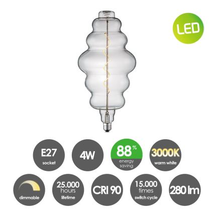 LED Dimmable bulb VINTAGE EDISON E27/4W/230V 3000K CRI 90