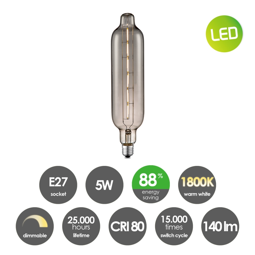 LED Dimmable bulb VINTAGE EDISON E27/5W/230V 1800K