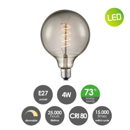 LED Dimmable bulb VINTAGE EDISON G125 E27/4W/230V 2200K