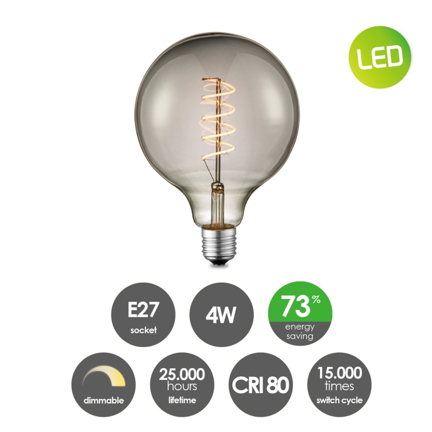 LED Dimmable bulb VINTAGE EDISON G125 E27/4W/230V 2200K