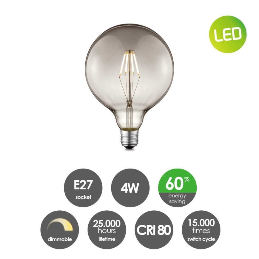 LED Dimmable bulb VINTAGE EDISON G125 E27/4W/230V 2700K
