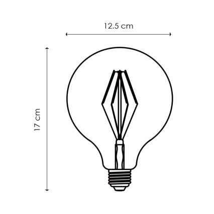 LED Dimmable bulb VINTAGE EDISON G125 E27/4W/230V 2700K