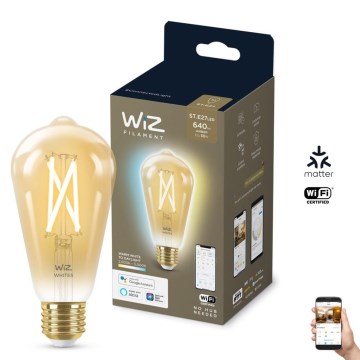 LED Dimmable bulb VINTAGE FILAMENT ST64 E27/7W/230V 2000-5000K CRI 90 Wi-Fi - WiZ