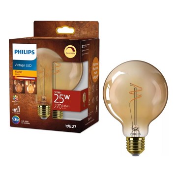 LED Dimmable Bulb VINTAGE Philips G95 E27/3,1W/230V 1800K