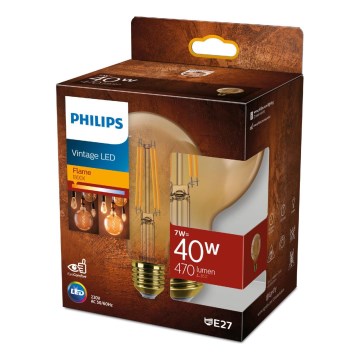 LED Dimmable bulb VINTAGE Philips G95 E27/7W/230V 1800K
