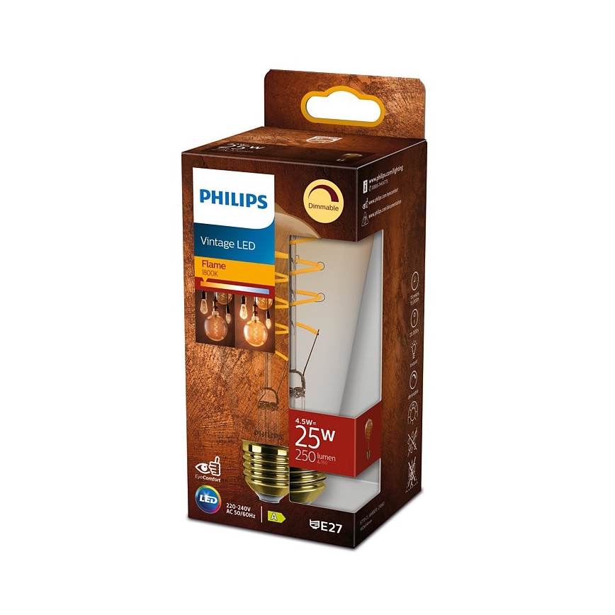 LED Dimmable bulb VINTAGE Philips ST64 E27/4,5W/230V 1800K