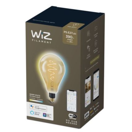 LED Dimmable bulb VINTAGE FILAMENT PS160 E27/6,5W/230V 2000-5000K CRI 90 Wi-Fi -WiZ