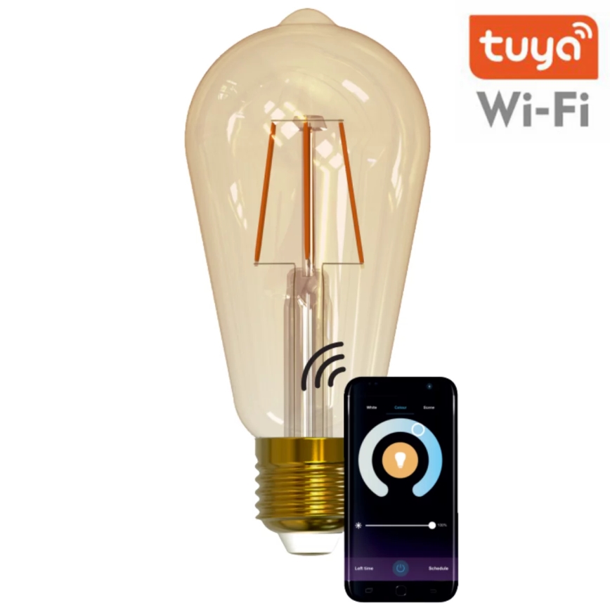 LED Dimmable bulb VINTAGE ST64 E27/5,5W/230V 1800-2700K Wi-fi Tuya
