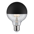 LED Dimmable bulb with a mirror spherical cap GLOBE G95 E27/6,5W/230V 2700K black - Paulmann 28676