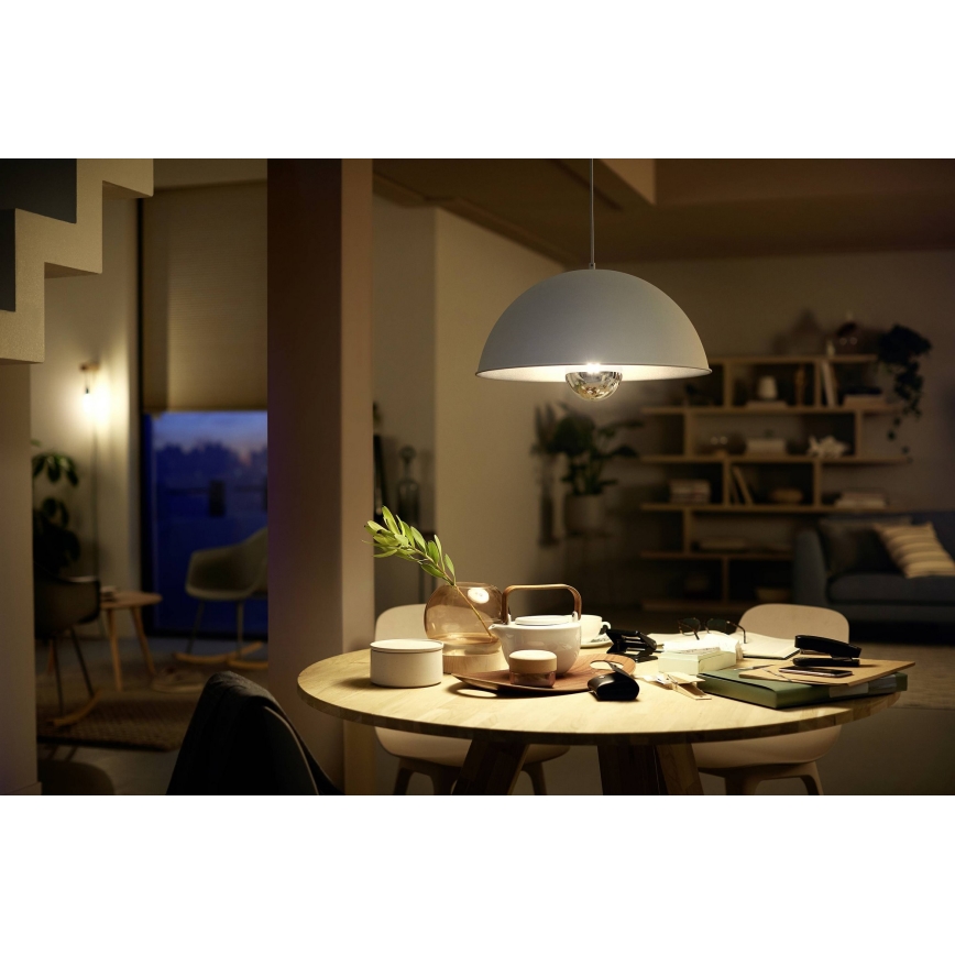 LED Dimmable bulb with a mirror spherical cap DECO Philips G125 E27/7,2W/230V 2700K
