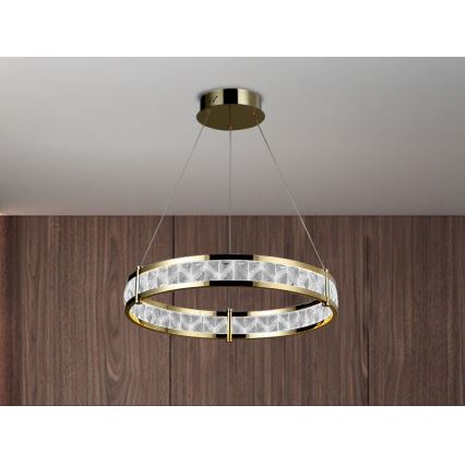 ENRIQUE Dimmable LED Crystal Chandelier Suspended on Cable LED/40W//230V 3000-6000K dia. 60 cm + Remote Control