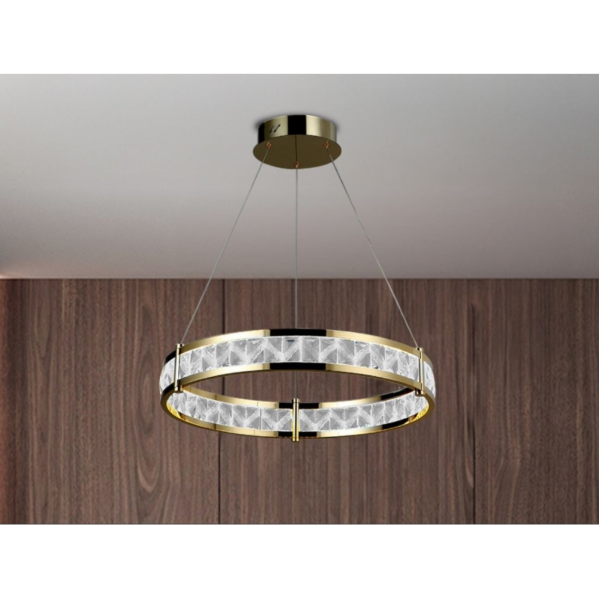 ENRIQUE Dimmable LED Crystal Chandelier Suspended on Cable LED/40W//230V 3000-6000K dia. 60 cm + Remote Control