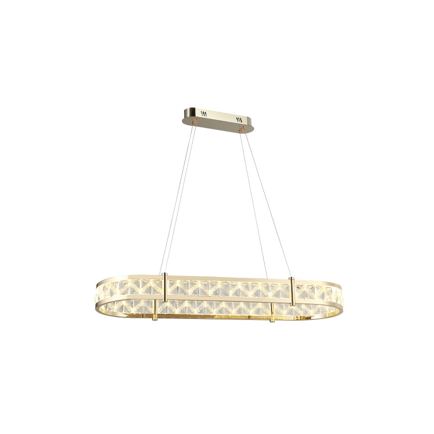 LED Dimmable crystal chandelier on cable ENRIQUE LED/50W//230V 3000-6000K + remote control