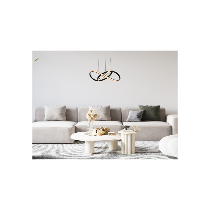 Dimmable LED cable-hung pendant light LED/65W/230V 3000-6500K Ø 49 cm + remote control