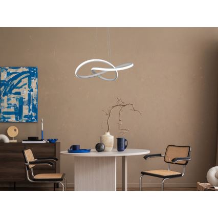 LED Dimmable Cable-Suspended Pendant Light LED/65W/230V 3000-6500K Ø49 cm + Remote Control