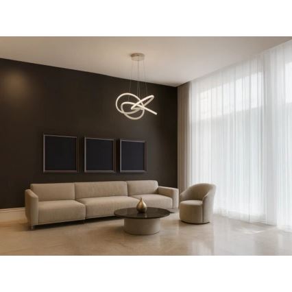 Dimmable LED pendant on cable LED/95W/230V 3000-6500K Ø 57 cm + remote control