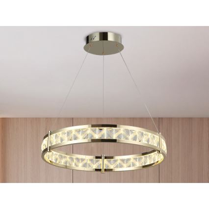 ENRIQUE Dimmable LED Crystal Chandelier on Cable, LED/55W/230V, 3000–6000K, Ø 80 cm + Remote Control